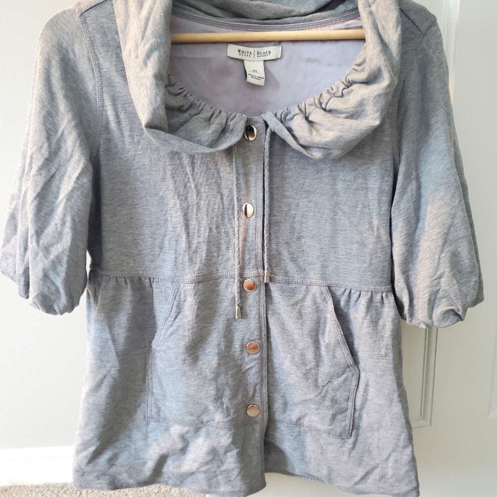 Vintage White House Black Market Gray Shrug Jacket